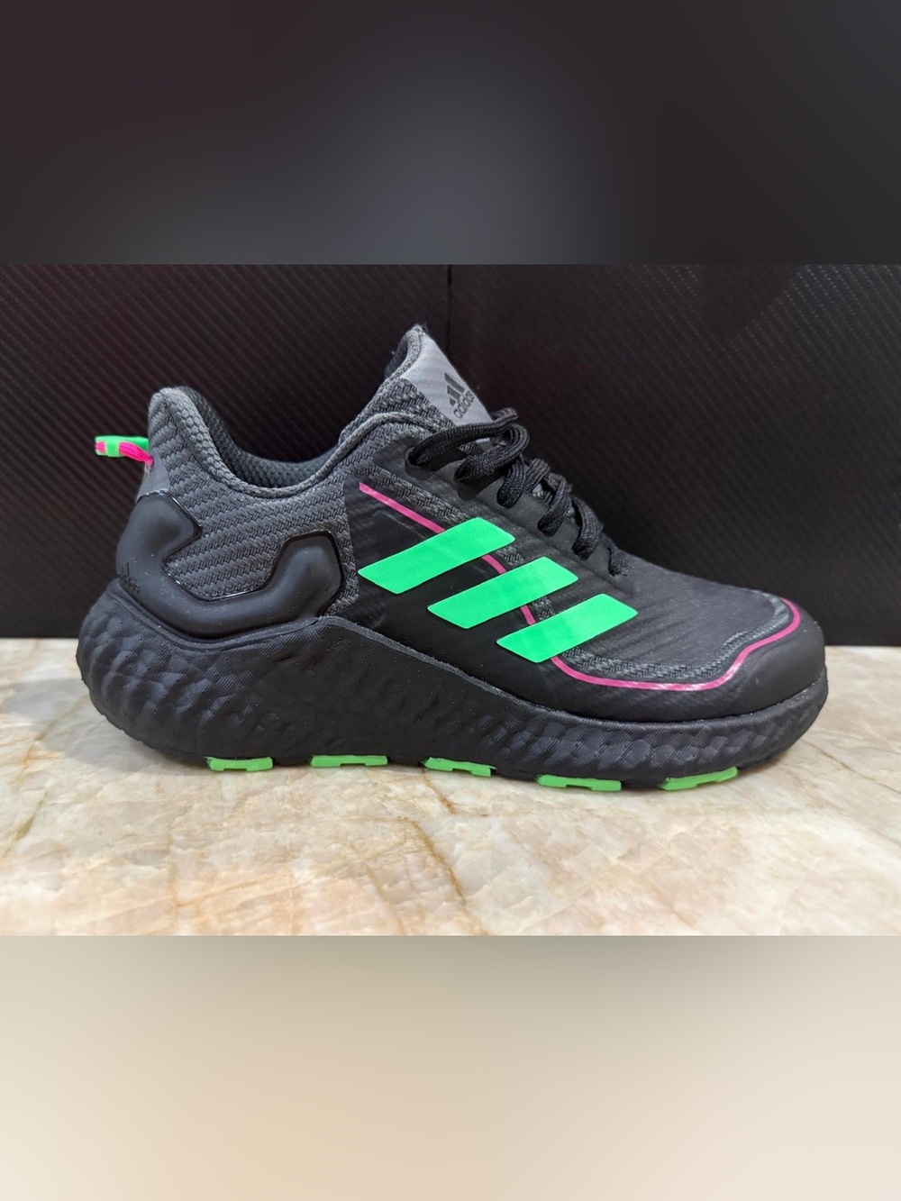Adidas ClimaWarm LTD Boost Running Course - Black / Green H67364 Size 6.5 Men